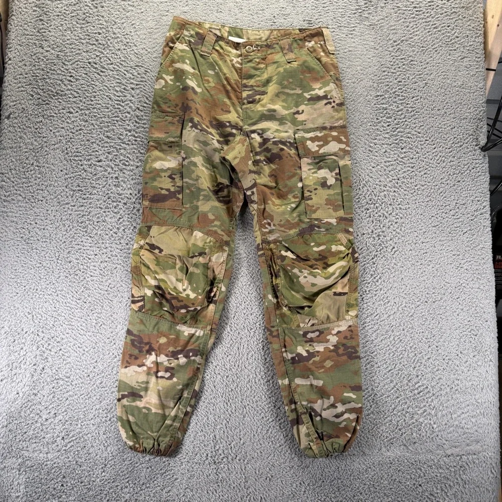 US Army Pant Men M(32x31) Green Camo Ripstop Cargo Jogger Tapered Combat Uniform